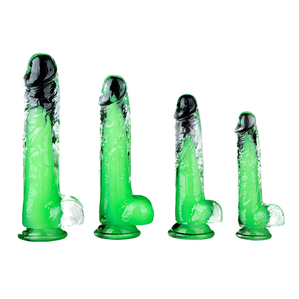Two Color Jelly Green Sandwich Dildo