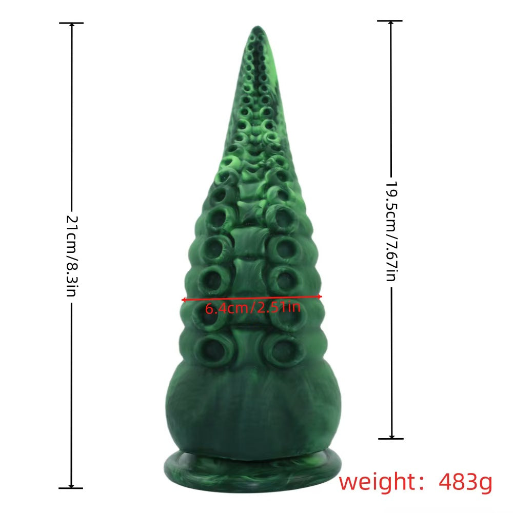 Green Silicone Fantasy Monster Tentacle Dildo