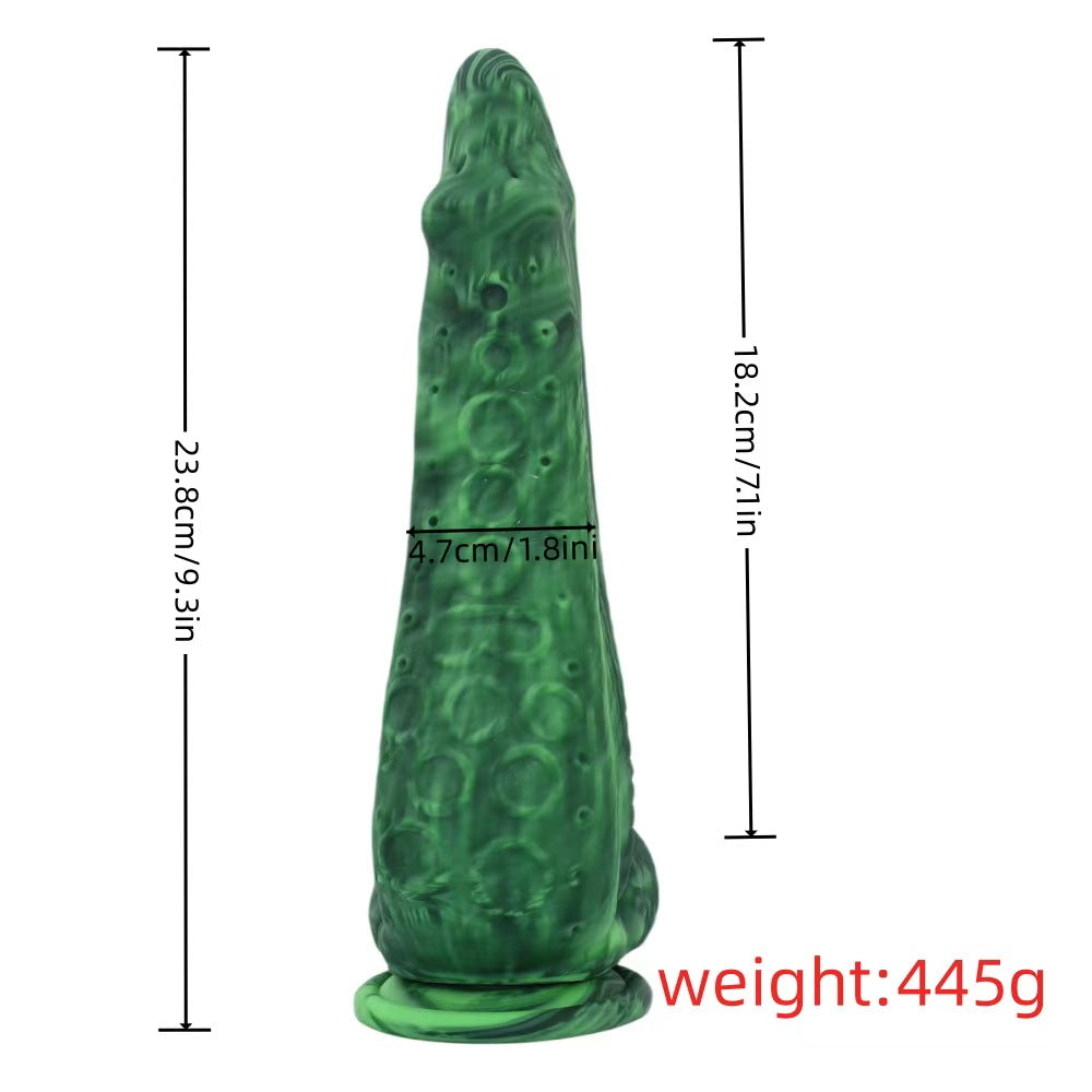 Green Silicone Fantasy Monster Tentacle Dildo