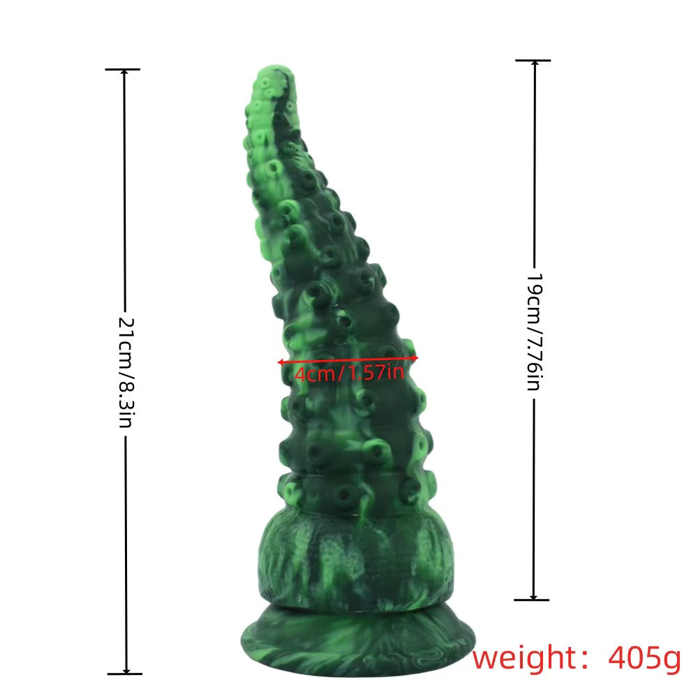 Green Silicone Fantasy Monster Tentacle Dildo