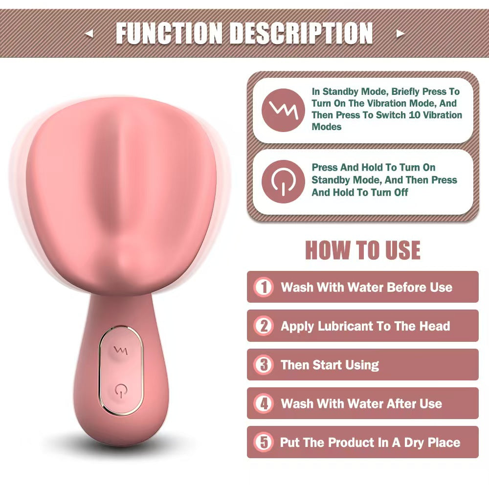 Pink Mushroom Silent Clitoral Stimulation Vibrator