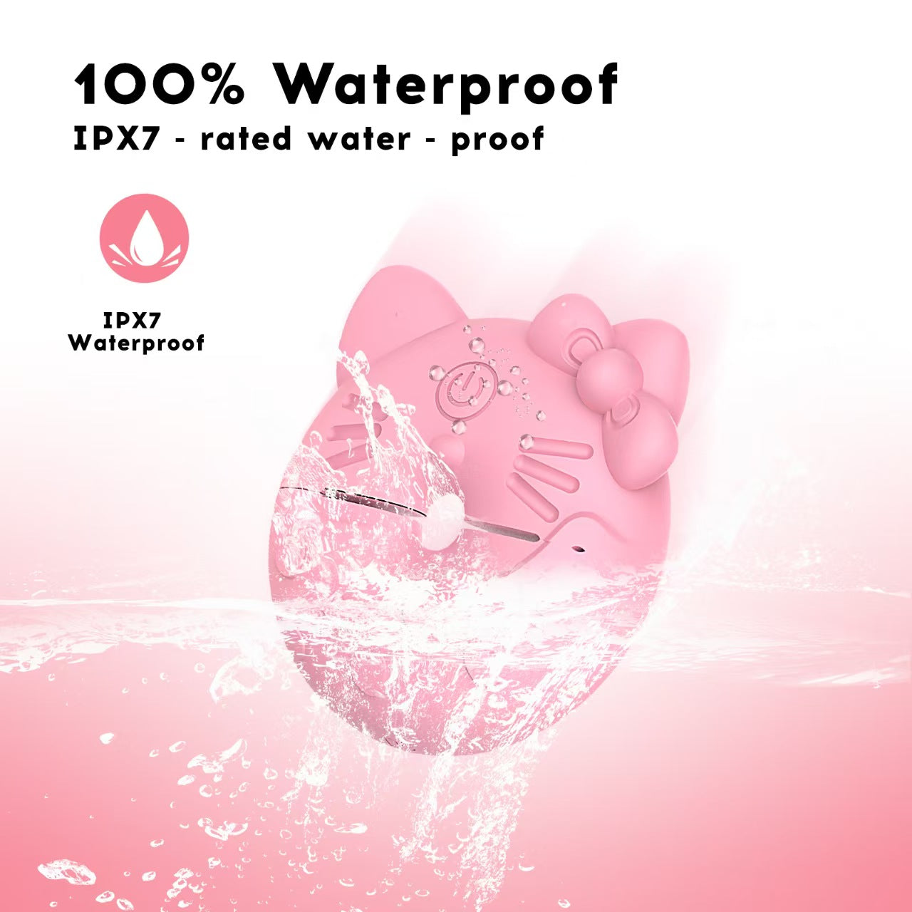 Hello Kitty Pink Nipple Clamp Vibrator Sex Toy