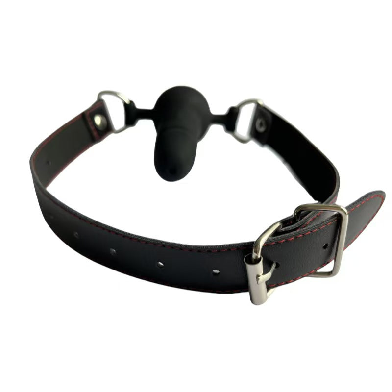 Black Silicone Ball Dildo Gag