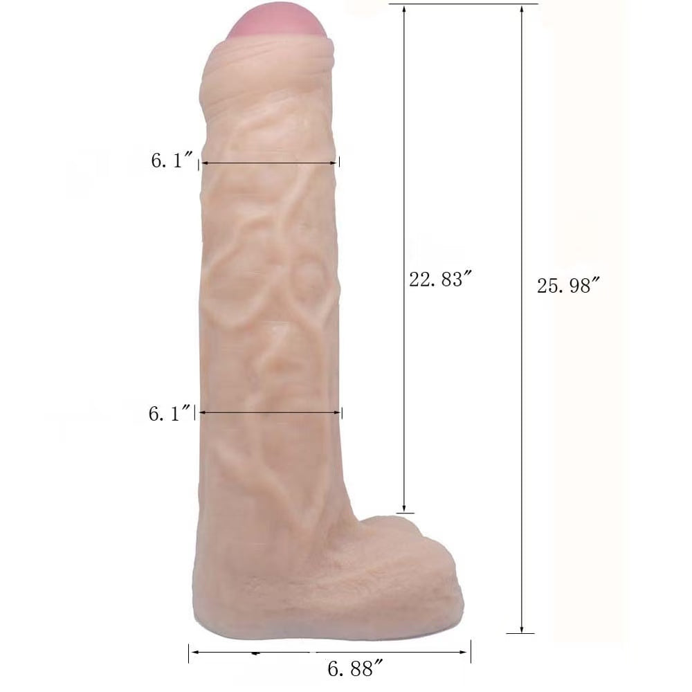 Extra Large Dildo 2 Foot Biggest Huge With Foreskin