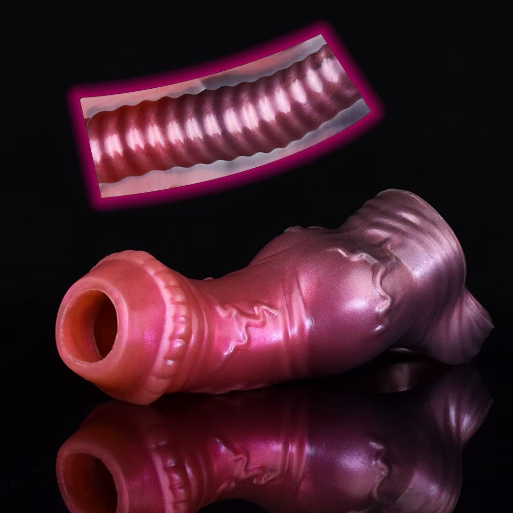 Silicone Opening Simulation Horse Cock Sleeve