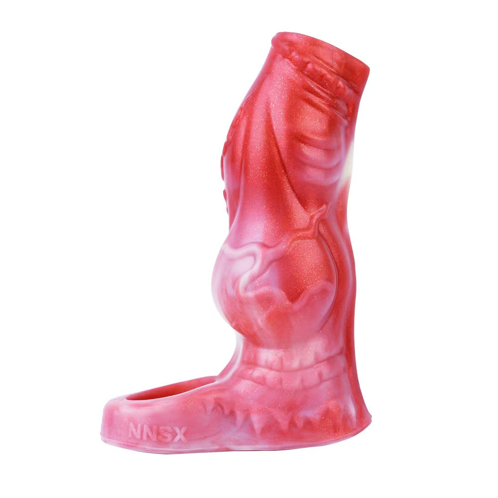 Silicone Dog Knot Open Ended Penis Sleeve