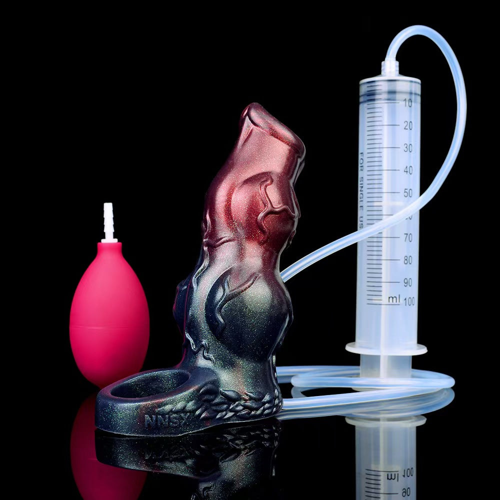 5 Inch Double Knot Opening Squirting Penis Sleeve