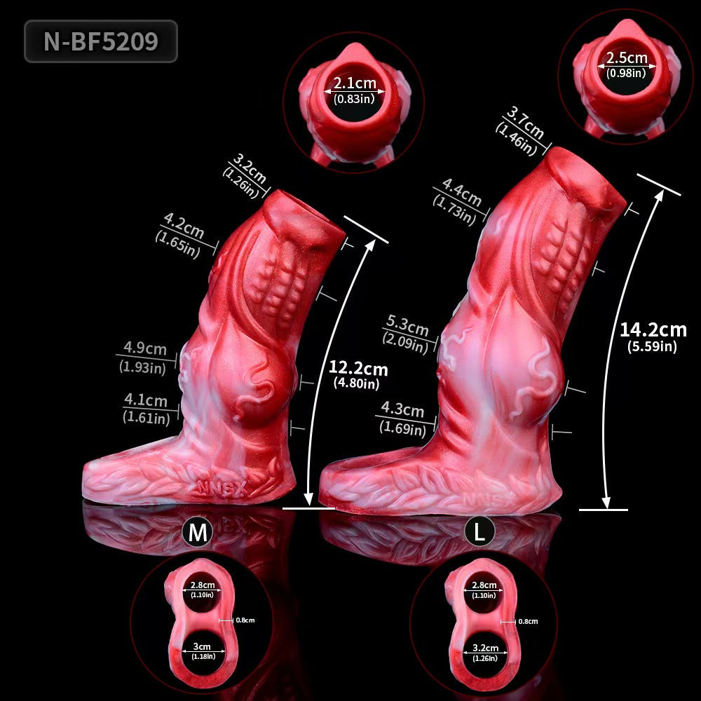 5 Inch Animal Knot Open Penis Sleeve