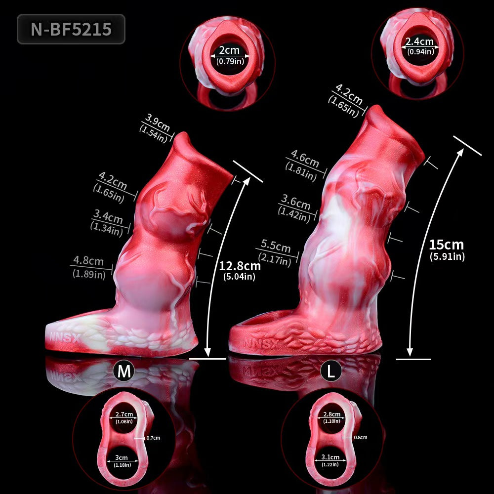 Double Knot Wolf Silicone Penis Sleeve