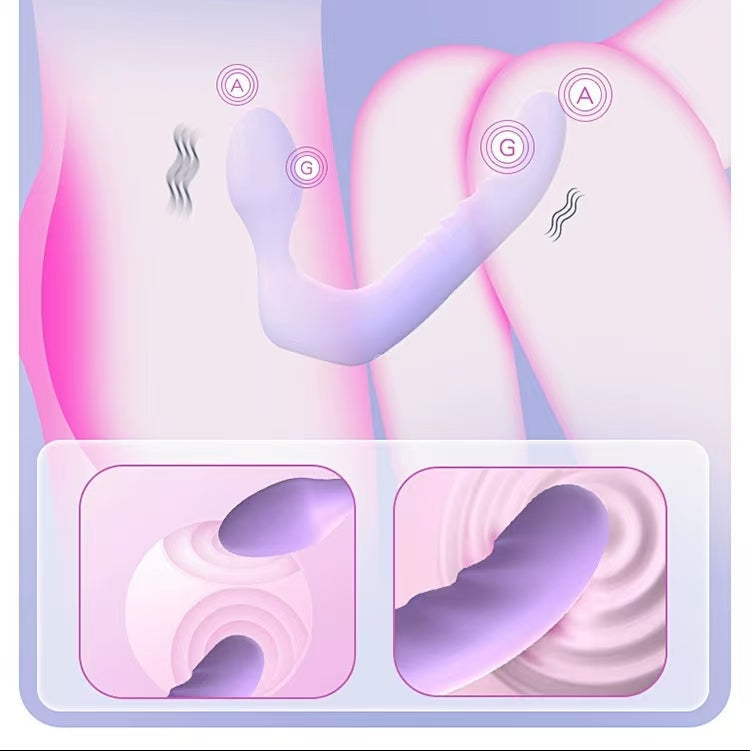 Purple Lesbian Double Shock Strapless Strapon