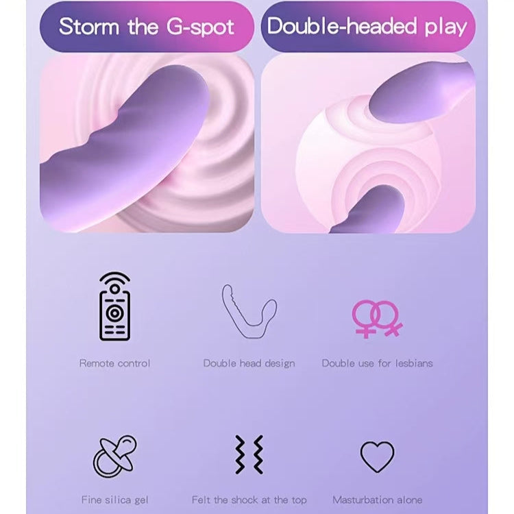 Purple Lesbian Double Shock Strapless Strapon