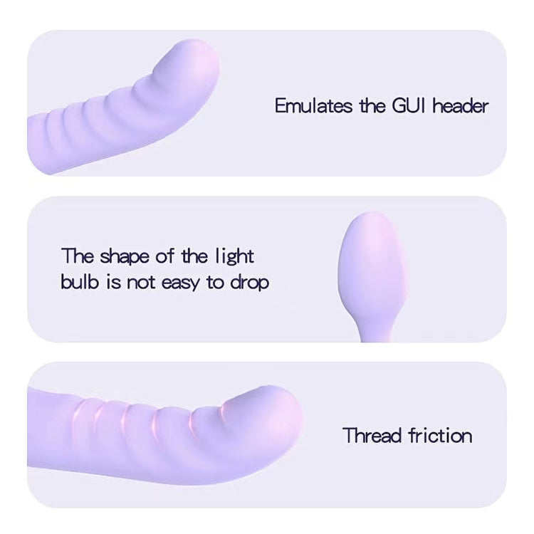 Purple Lesbian Double Shock Strapless Strapon