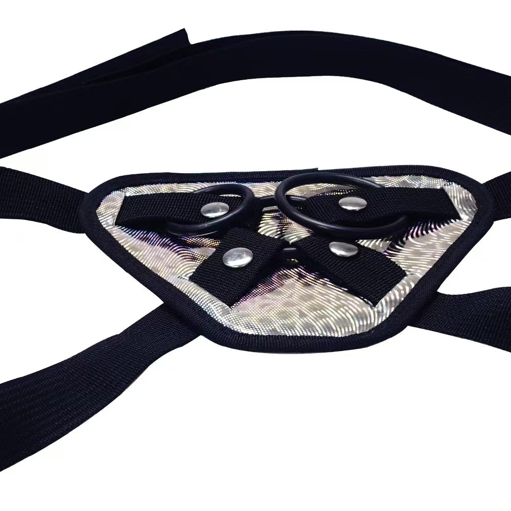 Flashing Three Rings Are Detachable Strap On Harness