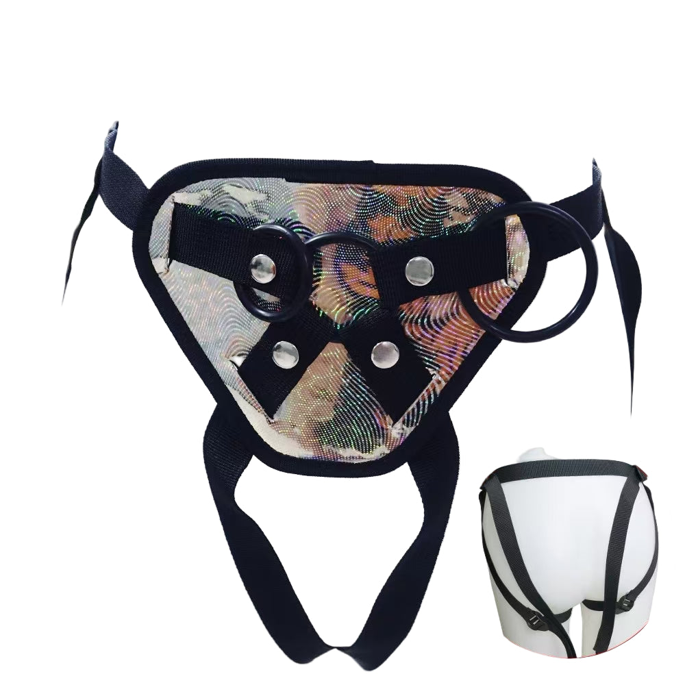 Flashing Three Rings Are Detachable Strap On Harness