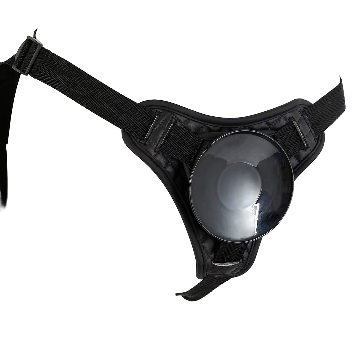 Black Removable Suction Cup Strap On Harness