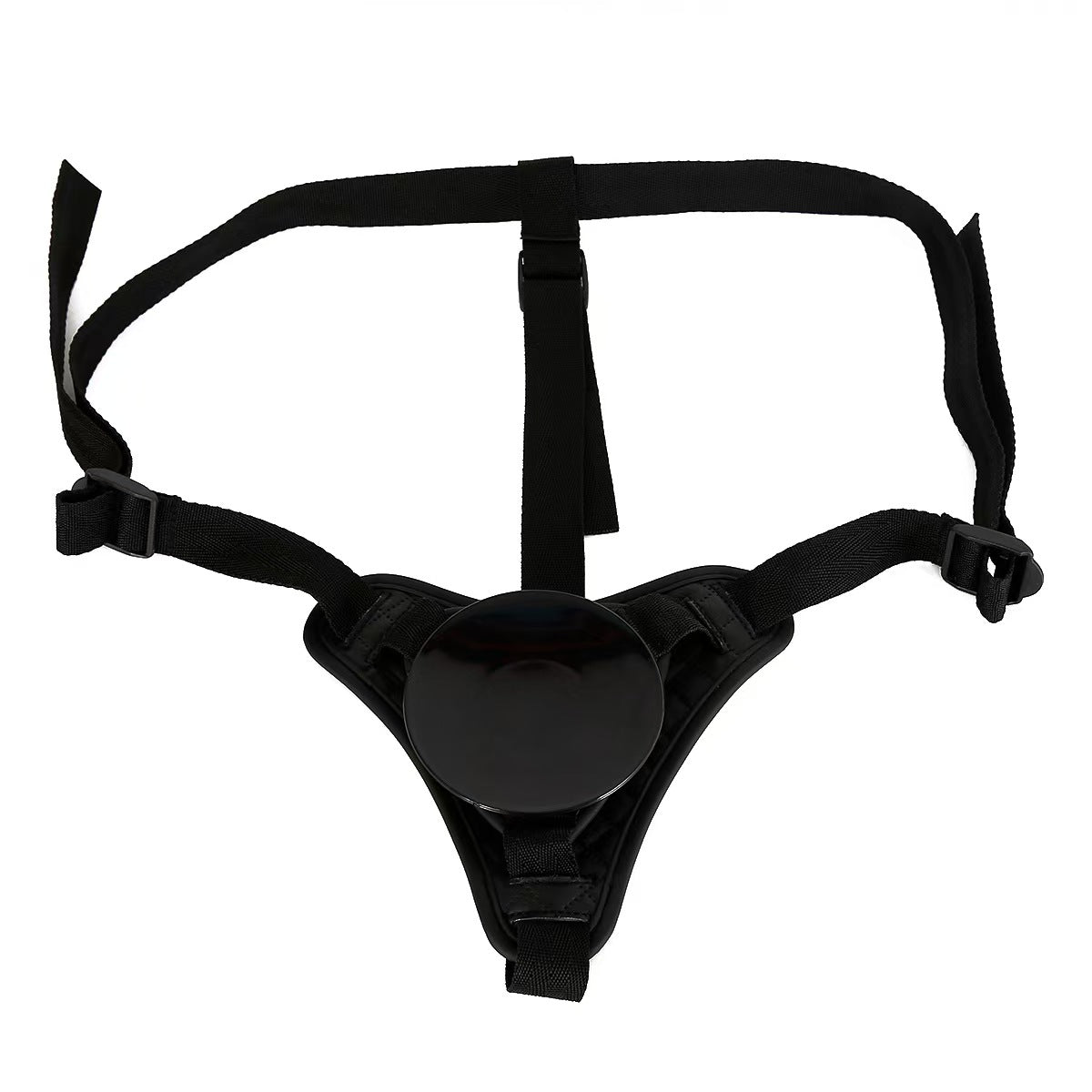 Black Removable Suction Cup Strap On Harness