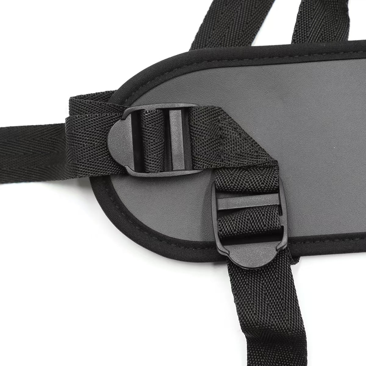 Silver Gray Adjustable Waist Support Strap On Harness