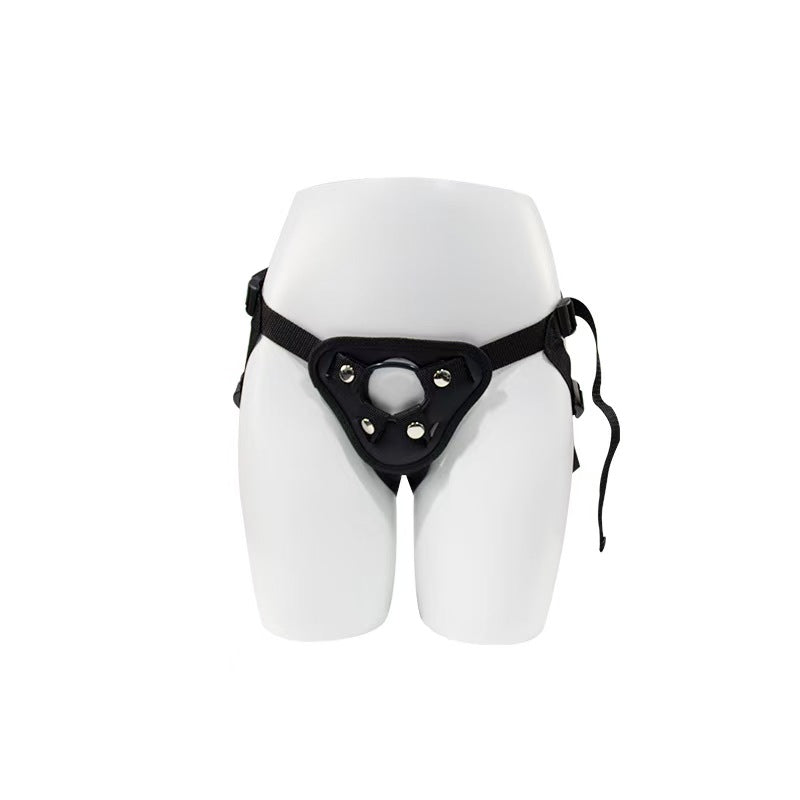 Black Men Adjustable Hollow Strap On Harness