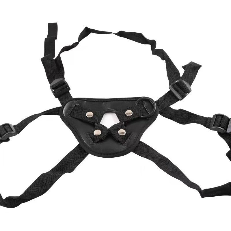 Black Men Adjustable Hollow Strap On Harness