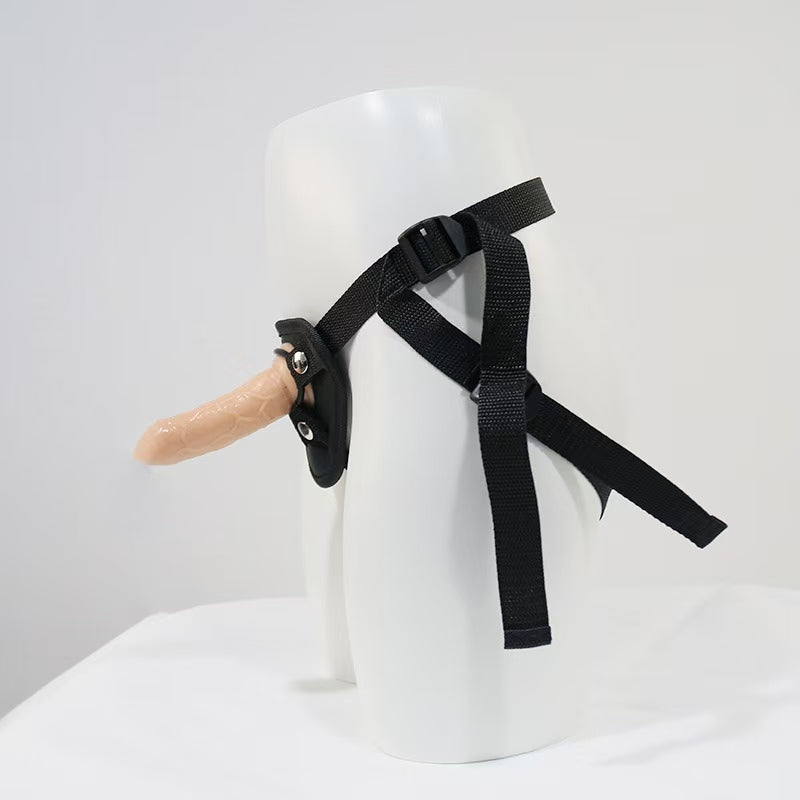 Black Men Adjustable Hollow Strap On Harness