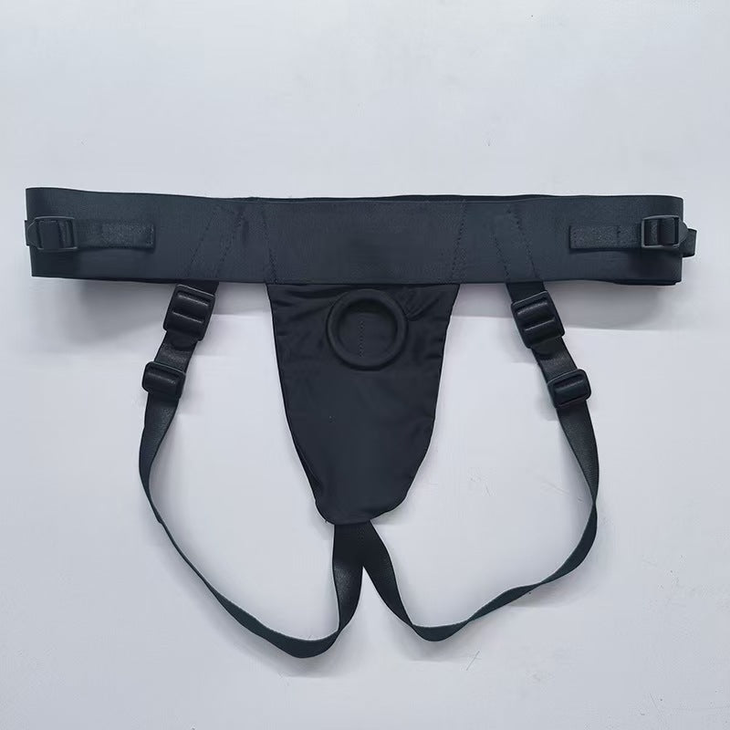 Black Adjustable Comfortable Strap On Briefs