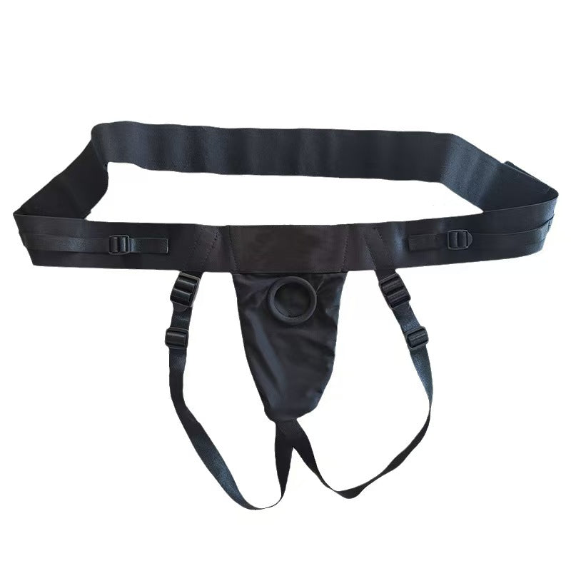 Black Adjustable Comfortable Strap On Briefs