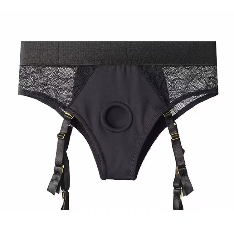 Black Tight Hollow Sexy Strap On Underwear
