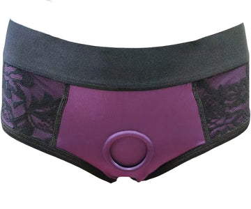 Purple Tight Sexy Strap On Harness