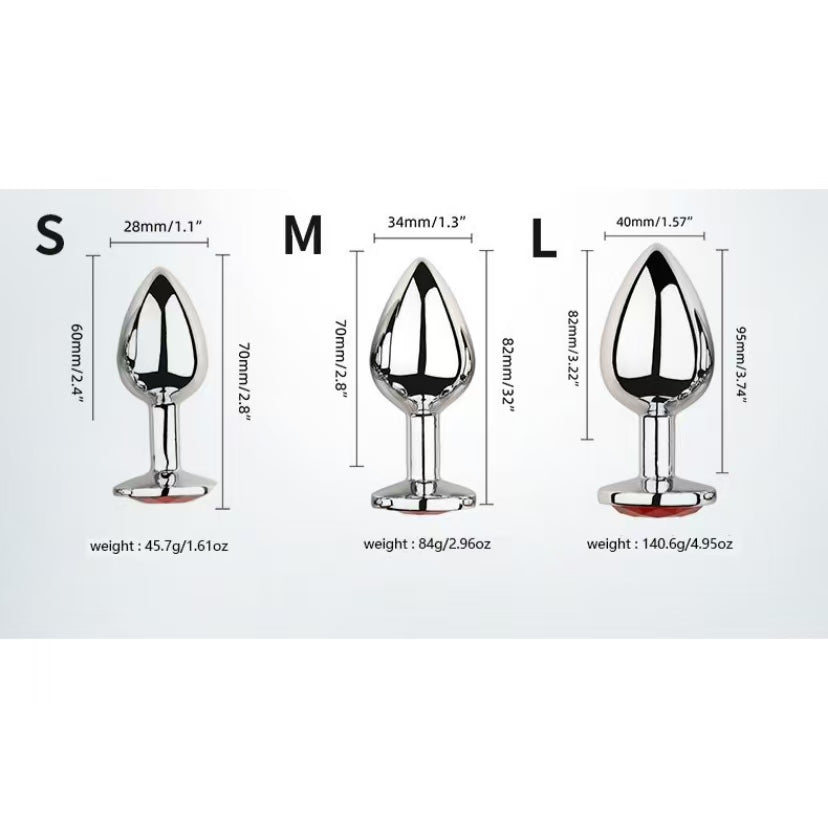 27 Inch Blue Gradient Metal Fox Tail Butt Plug