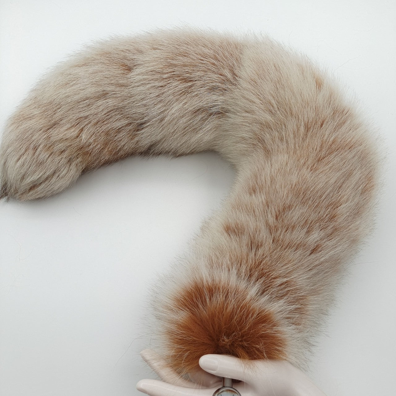 Real Fur Brown Fox Tail Butt Plug
