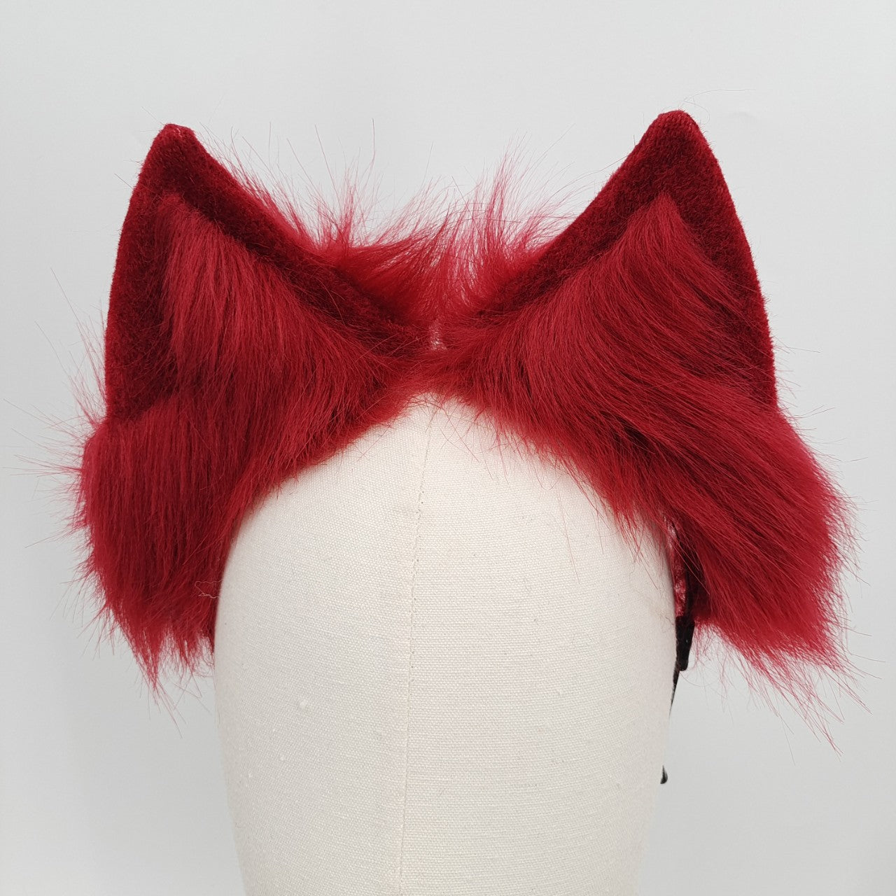 Bright Red Sexy Metal Fox Tail Butt Plug