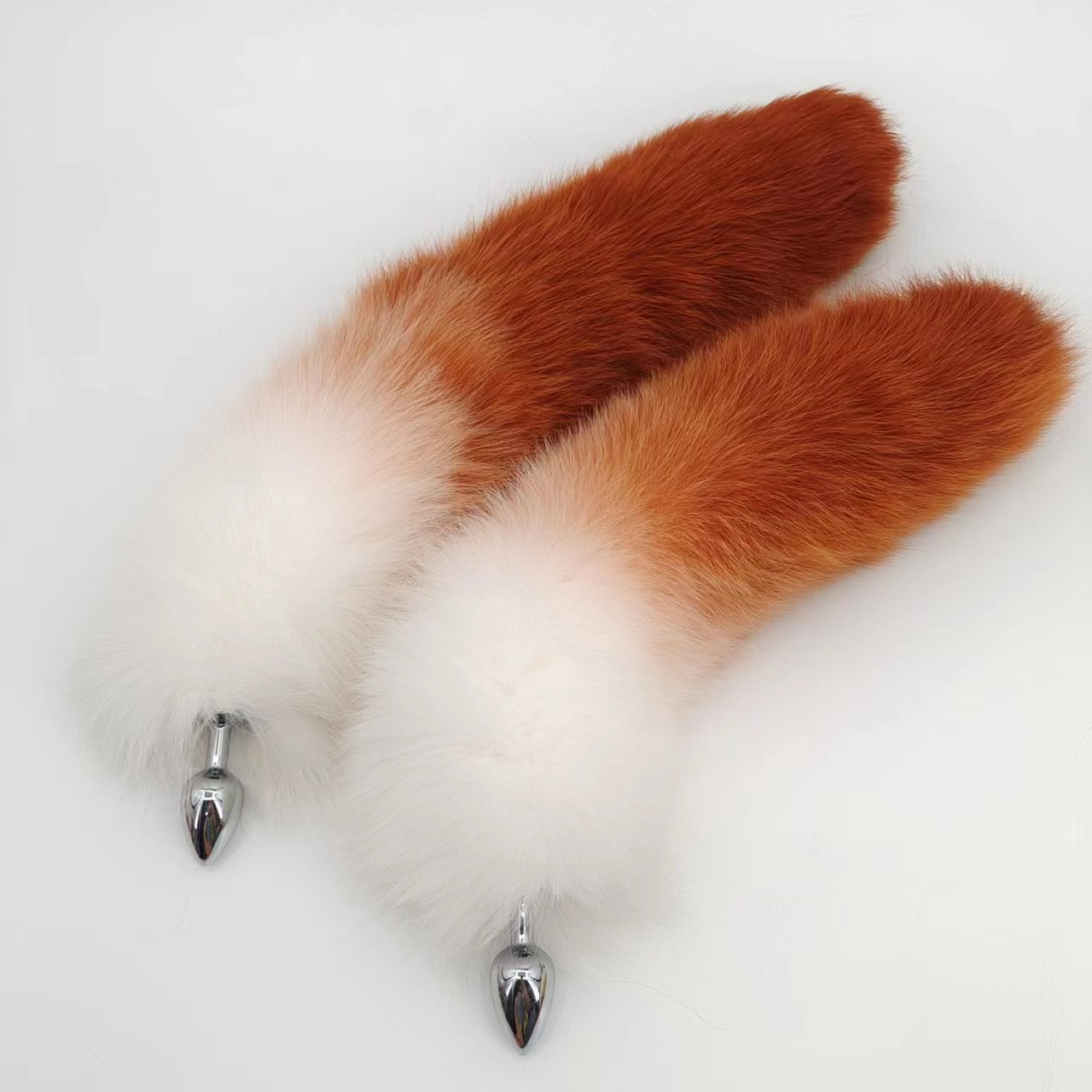 15 Inch Furry Red Fox Tail Butt Plug