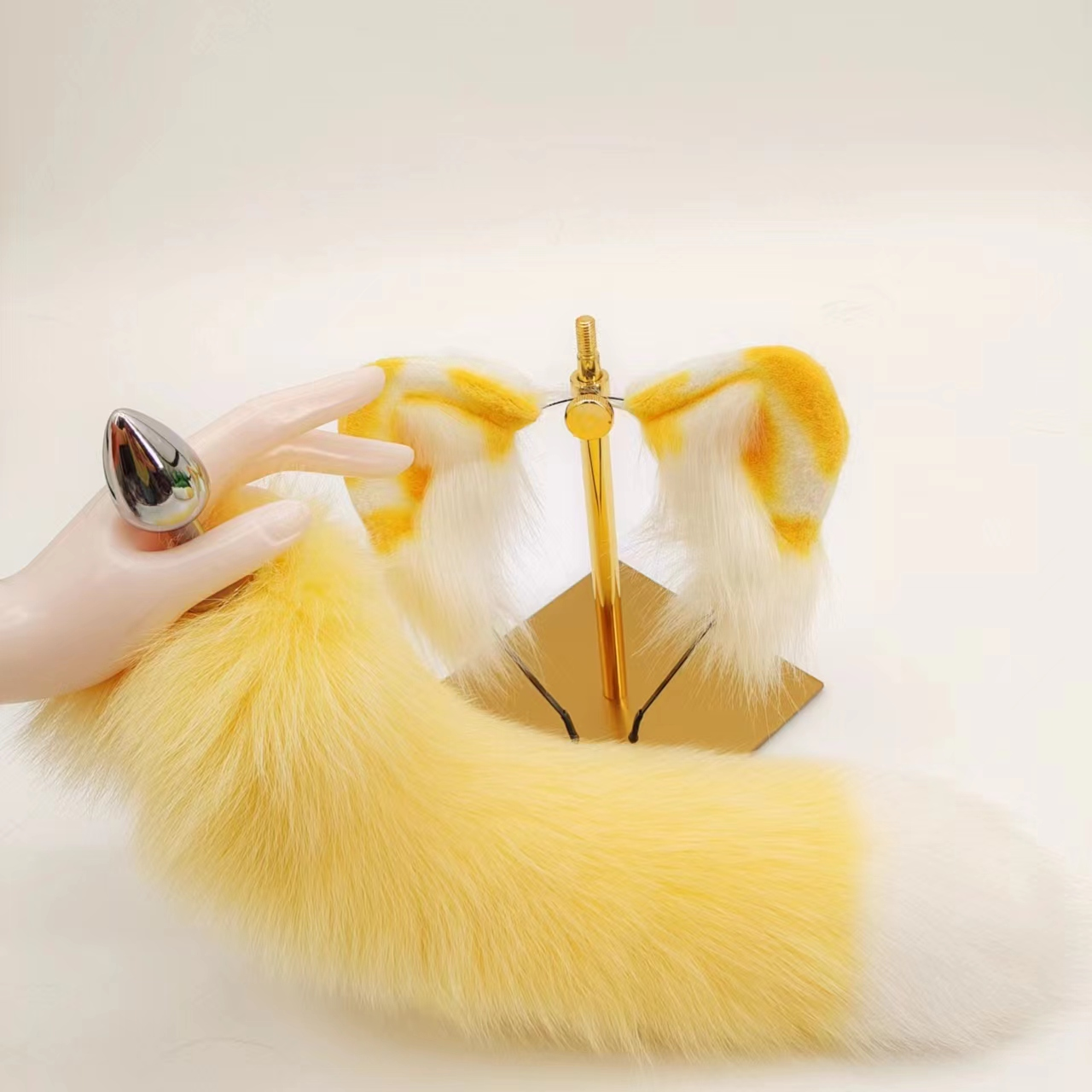 Plush Animal Real Fox Fur Tail Plug