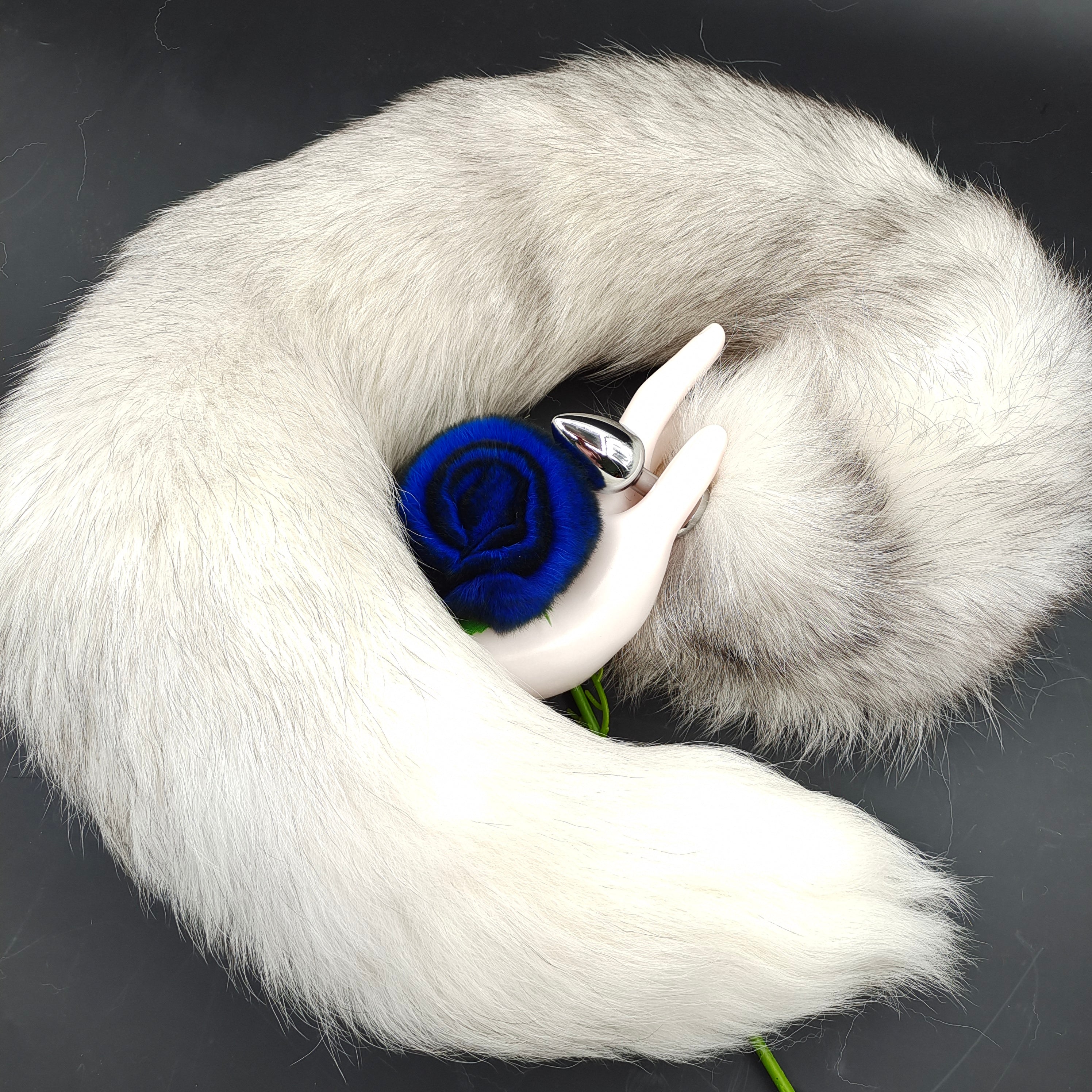 Furry Cosplay Snow Fox Tail Butt Plug—Multiple sizes