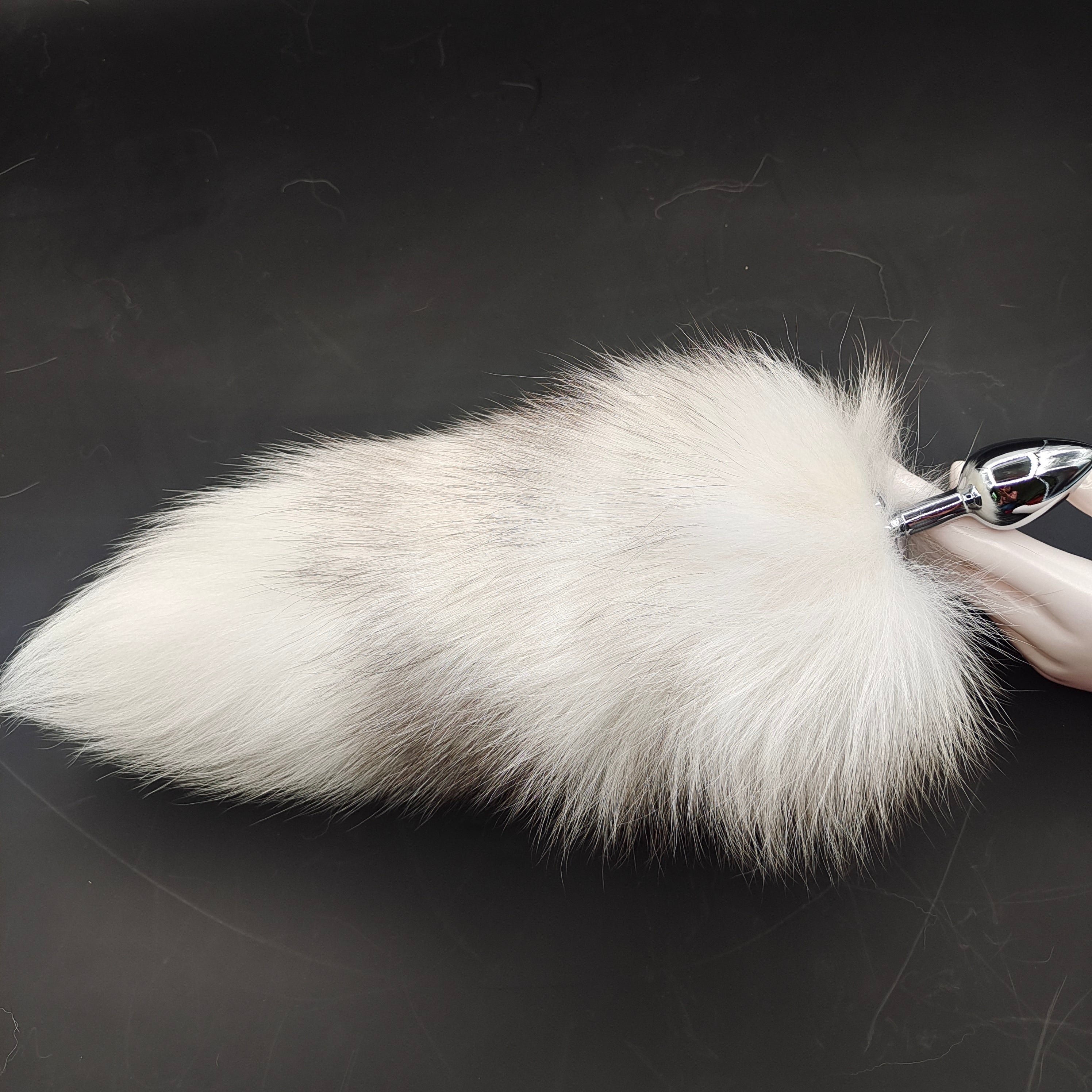 Furry Cosplay Snow Fox Tail Butt Plug—Multiple sizes