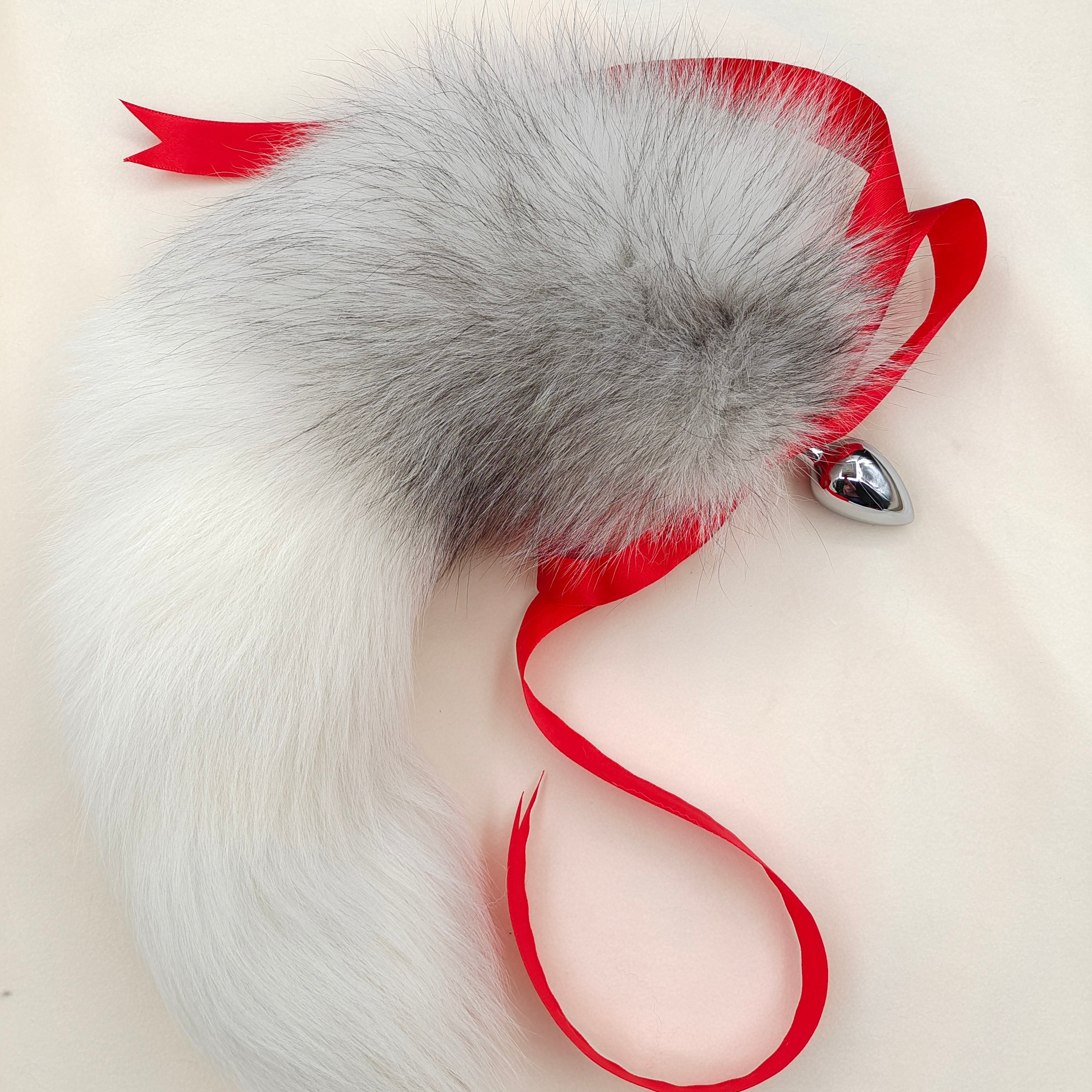 Furry Cosplay Snow Fox Tail Butt Plug—Multiple sizes
