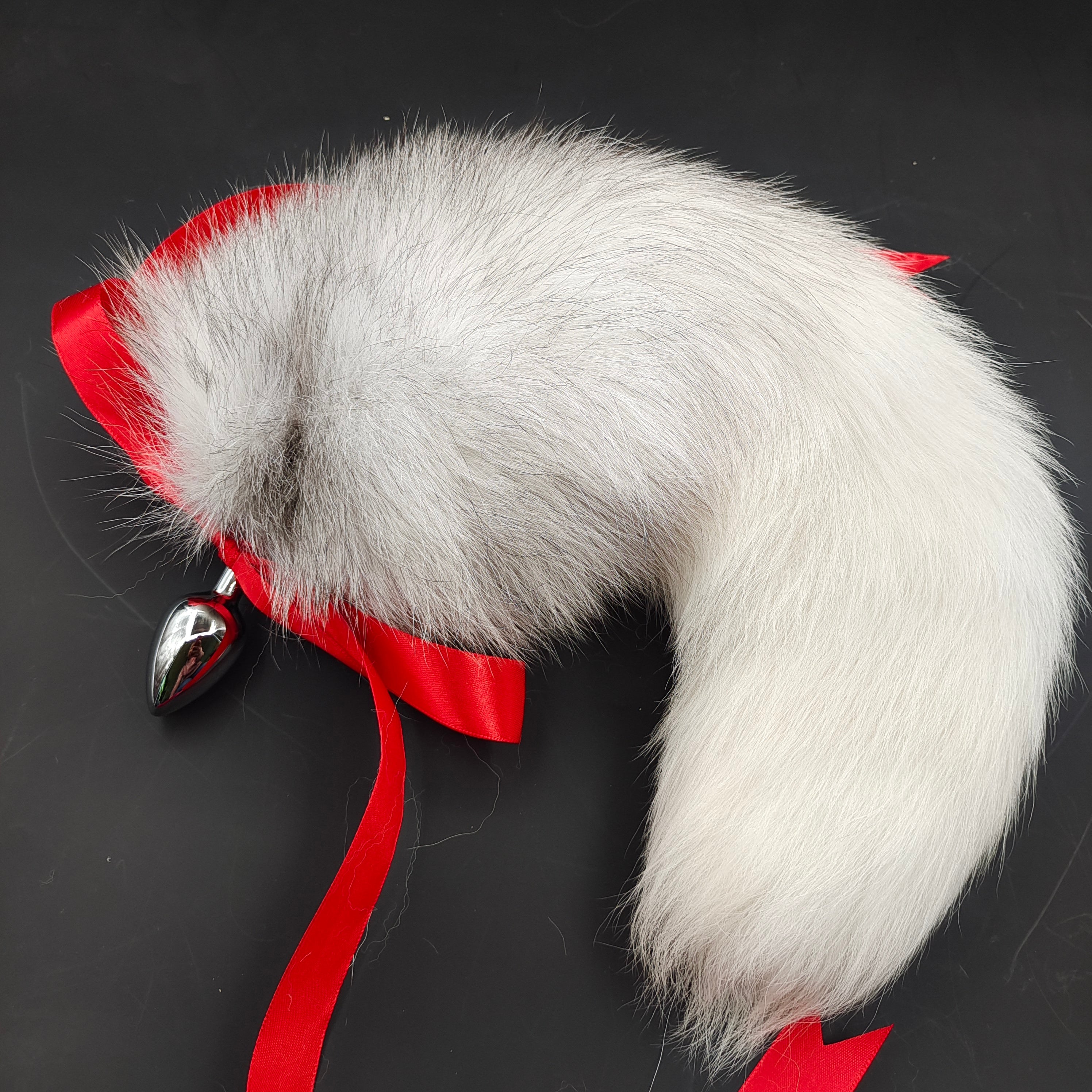 Furry Cosplay Snow Fox Tail Butt Plug—Multiple sizes