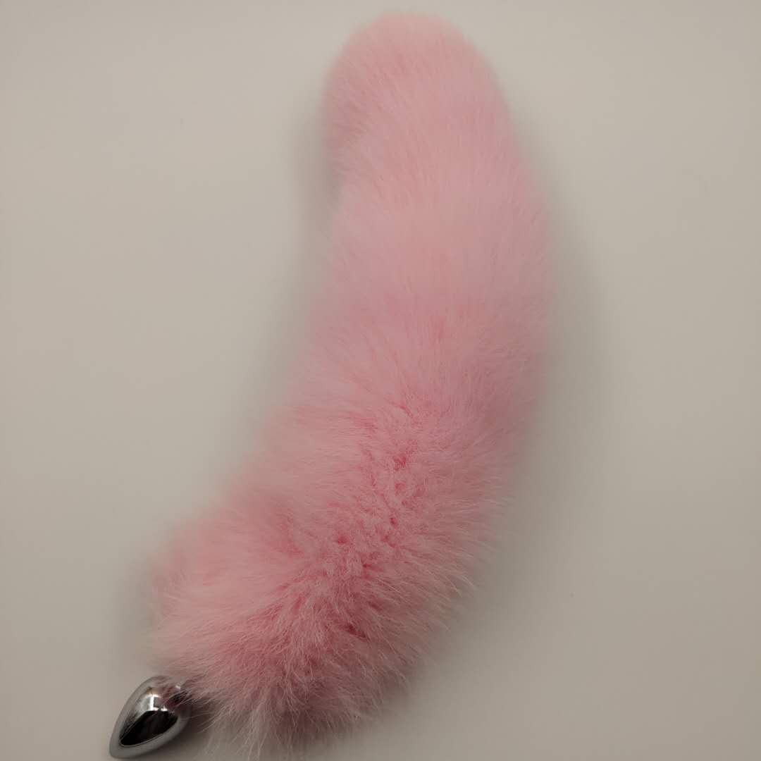 Pink Cute Furry Fox Tail Butt Plug