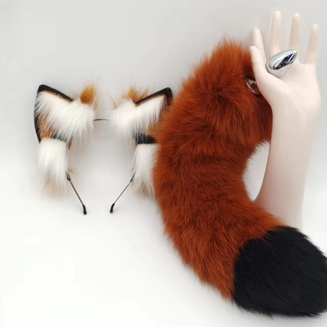 15 Inch Furry Cute Fox Tail Butt Plug