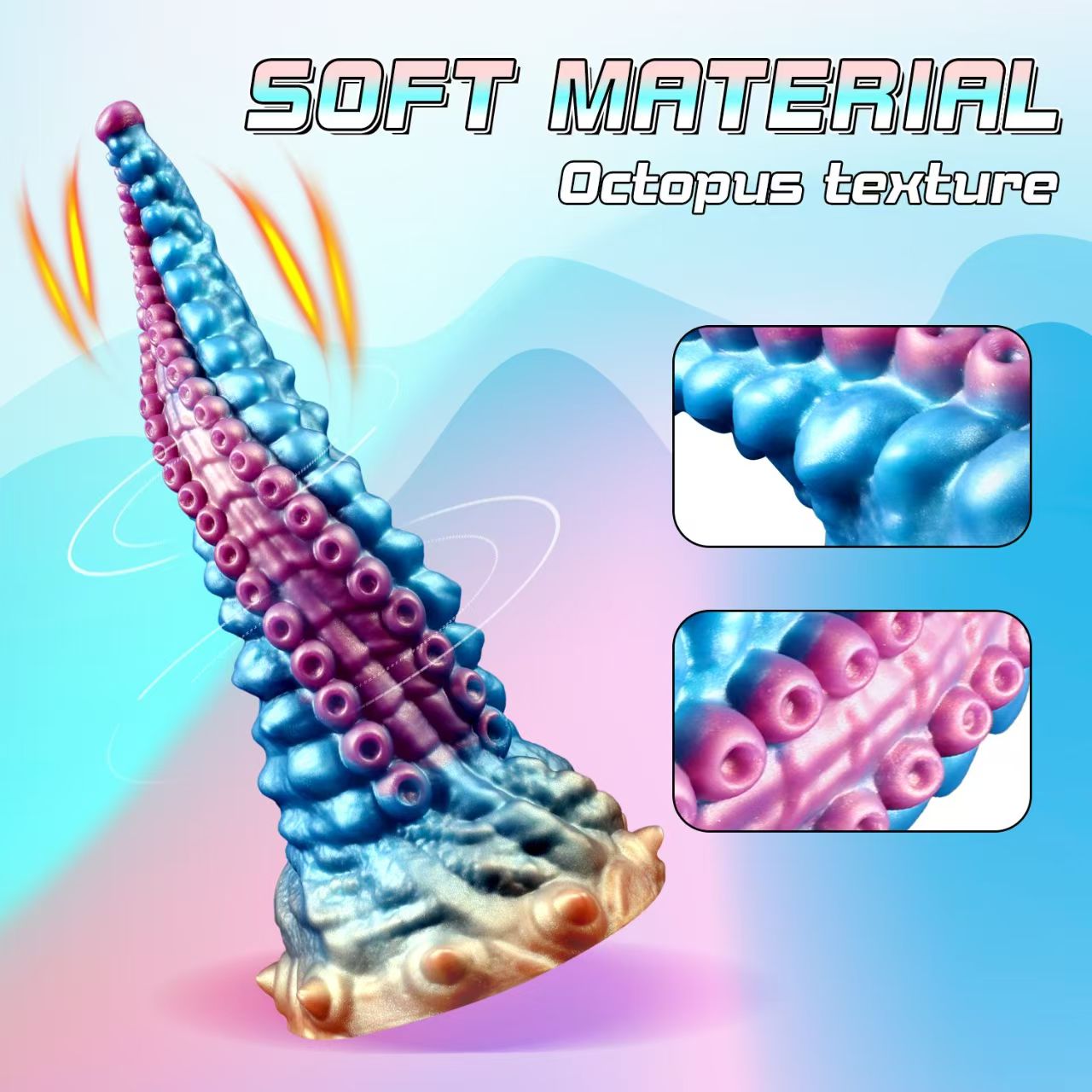 9 Inch Curved Realistic Monster Tentacle Dildo