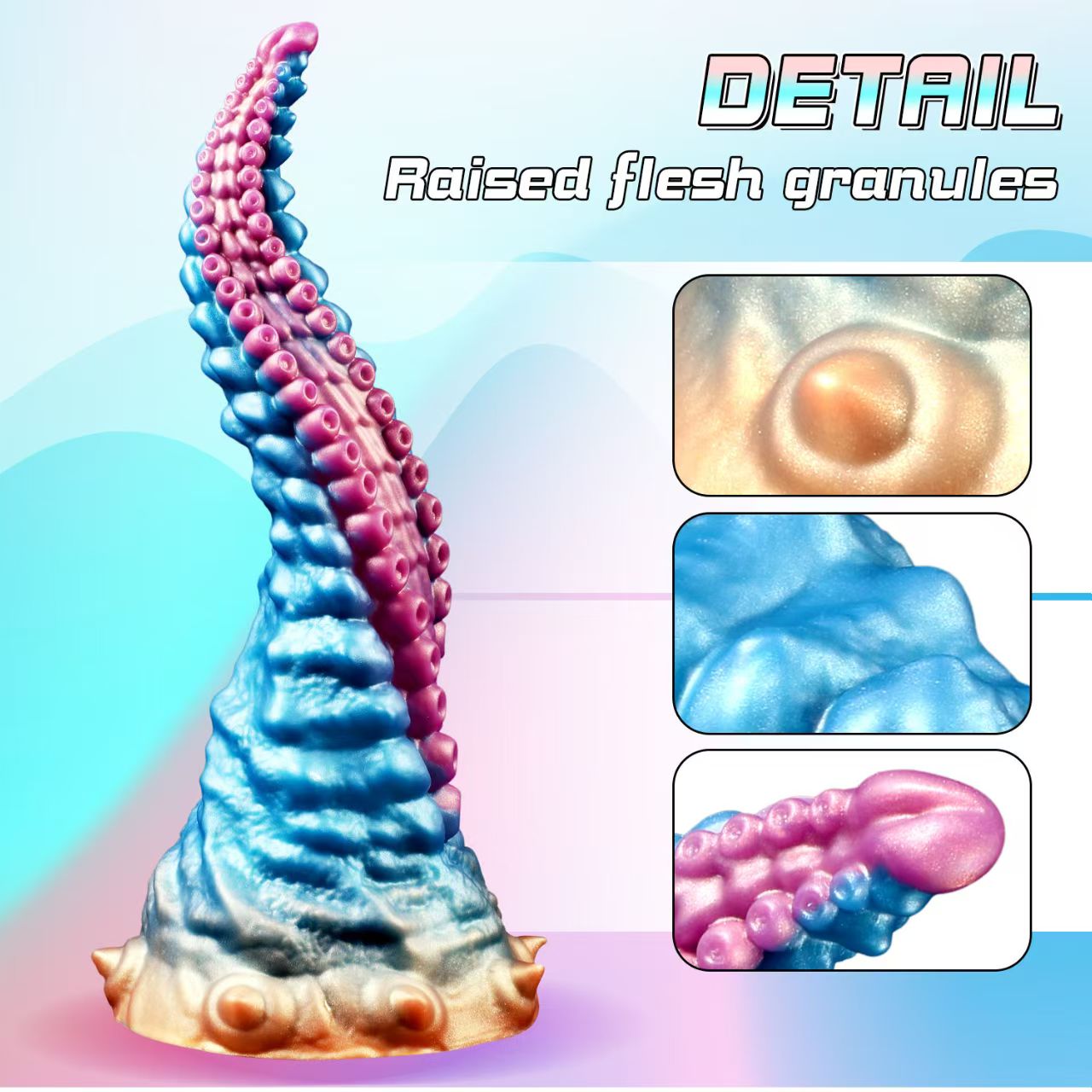 9 Inch Curved Realistic Monster Tentacle Dildo
