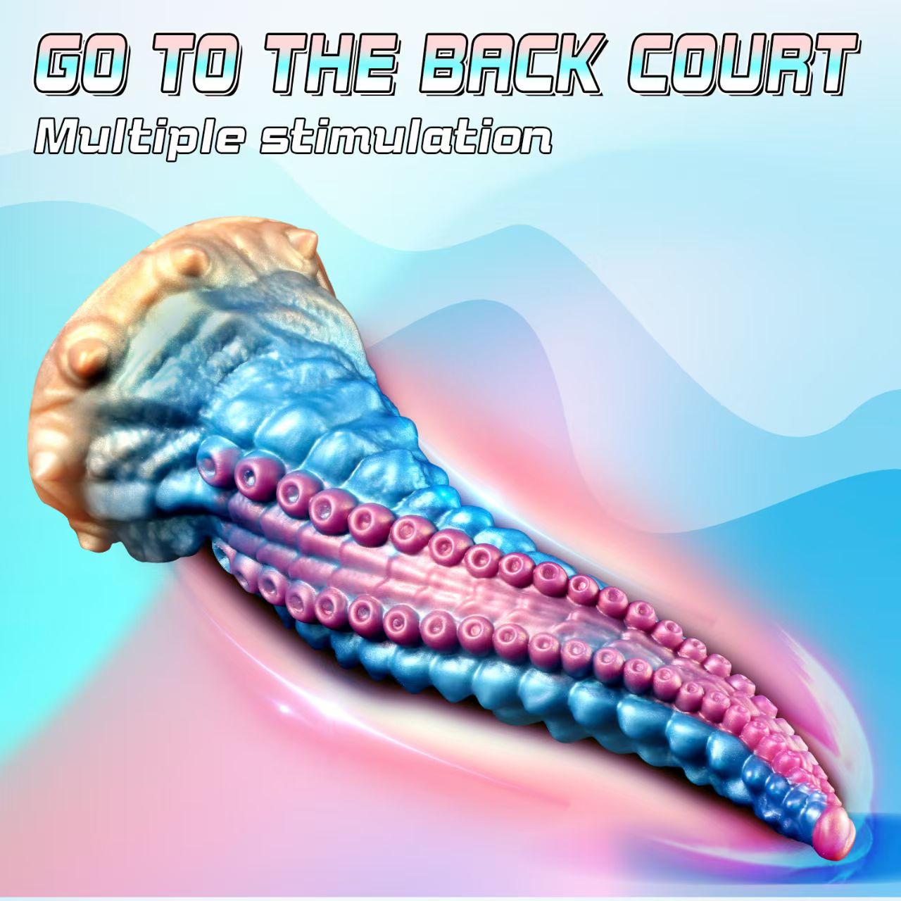 9 Inch Curved Realistic Monster Tentacle Dildo