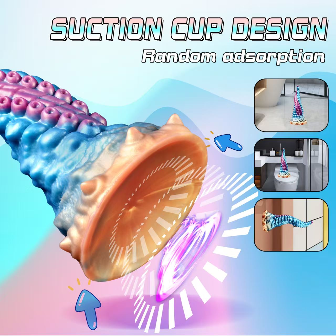 9 Inch Curved Realistic Monster Tentacle Dildo