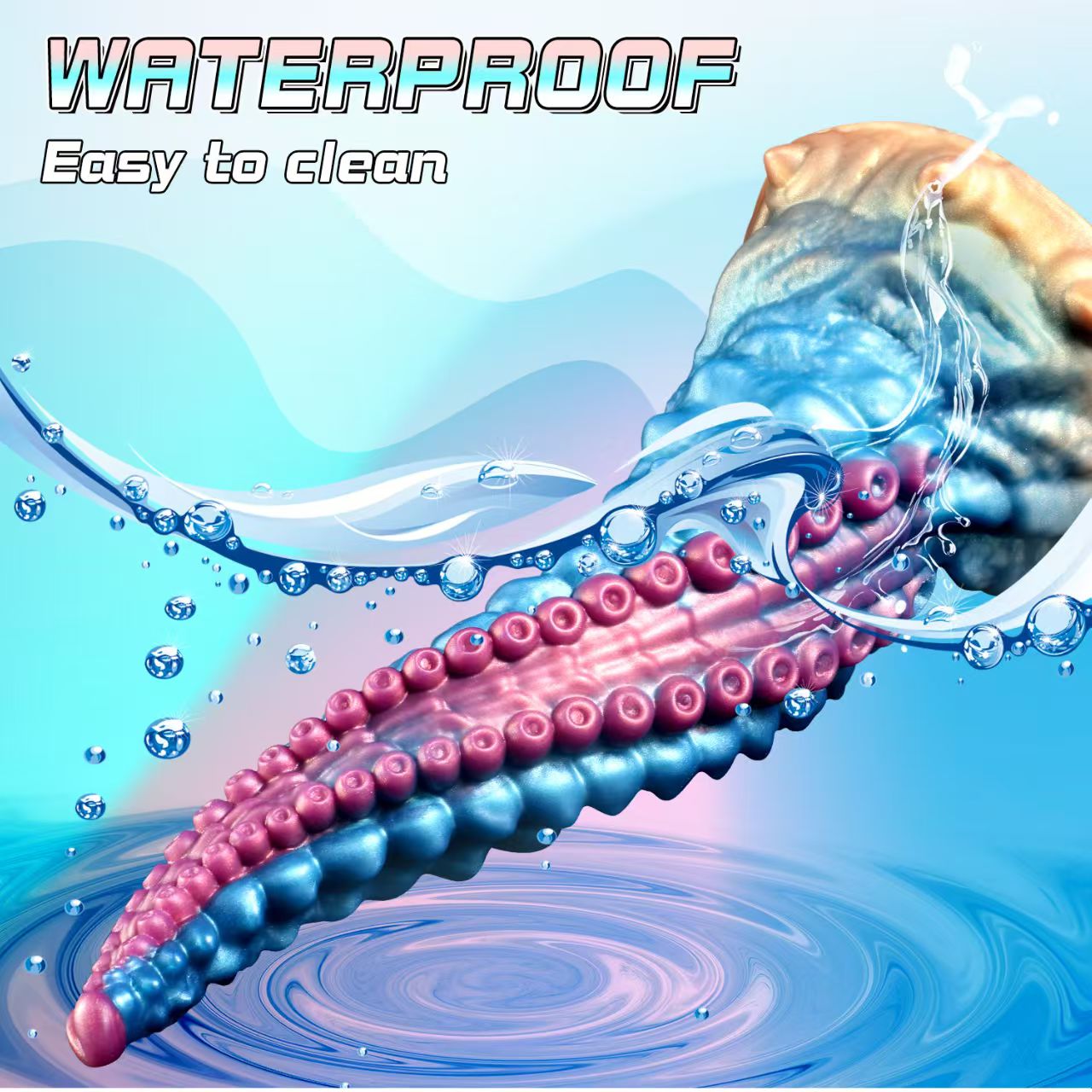 9 Inch Curved Realistic Monster Tentacle Dildo