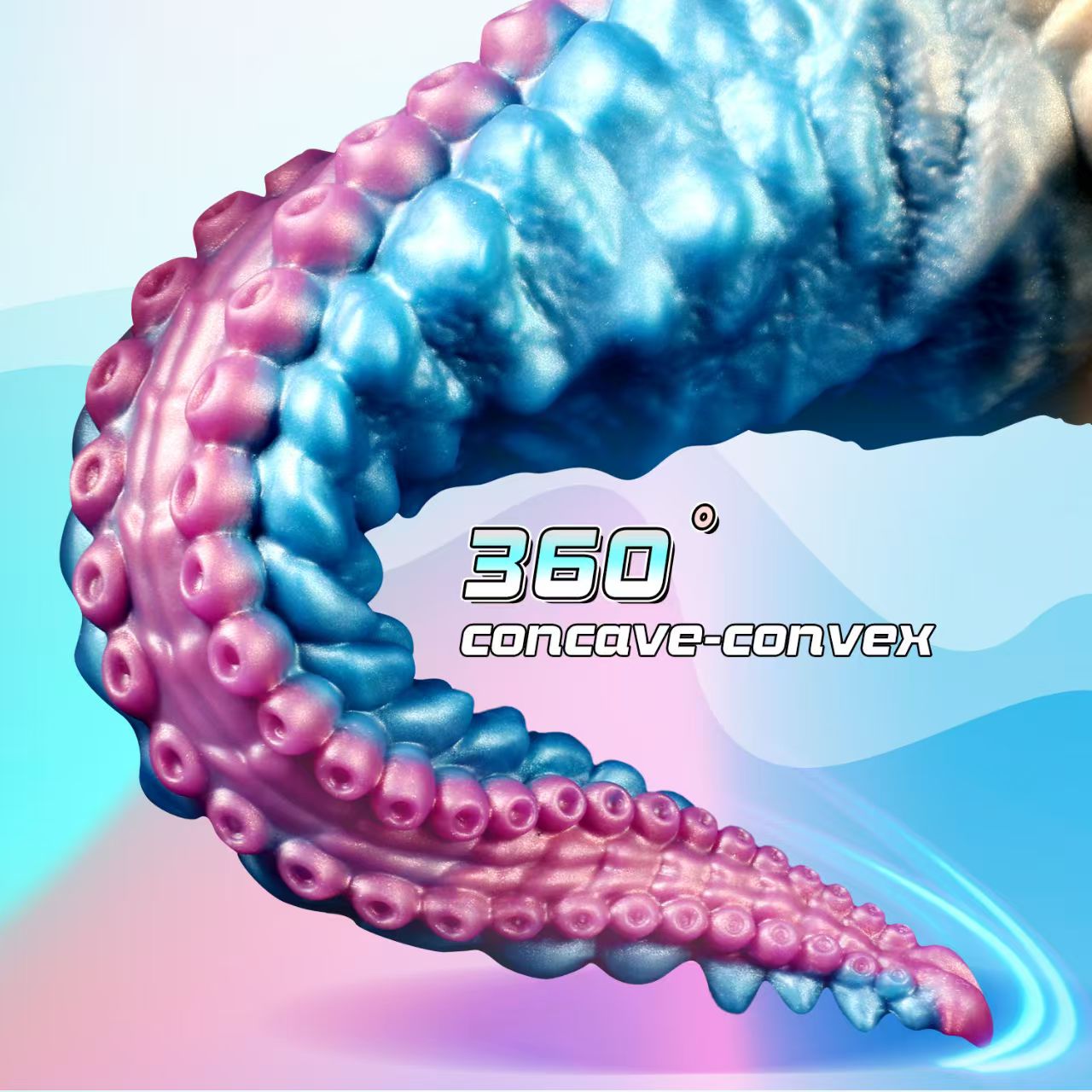 9 Inch Curved Realistic Monster Tentacle Dildo