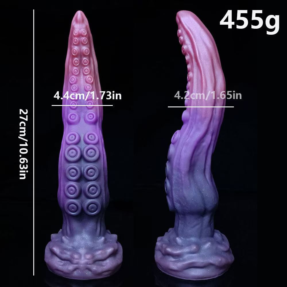 10 Inch Silicone Curved Tentacle Dildo