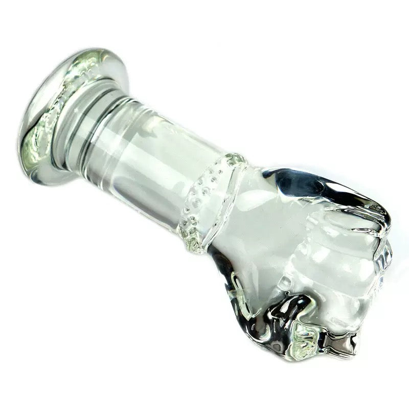 4 Inch Transparent Fist Big Glass Butt Plug