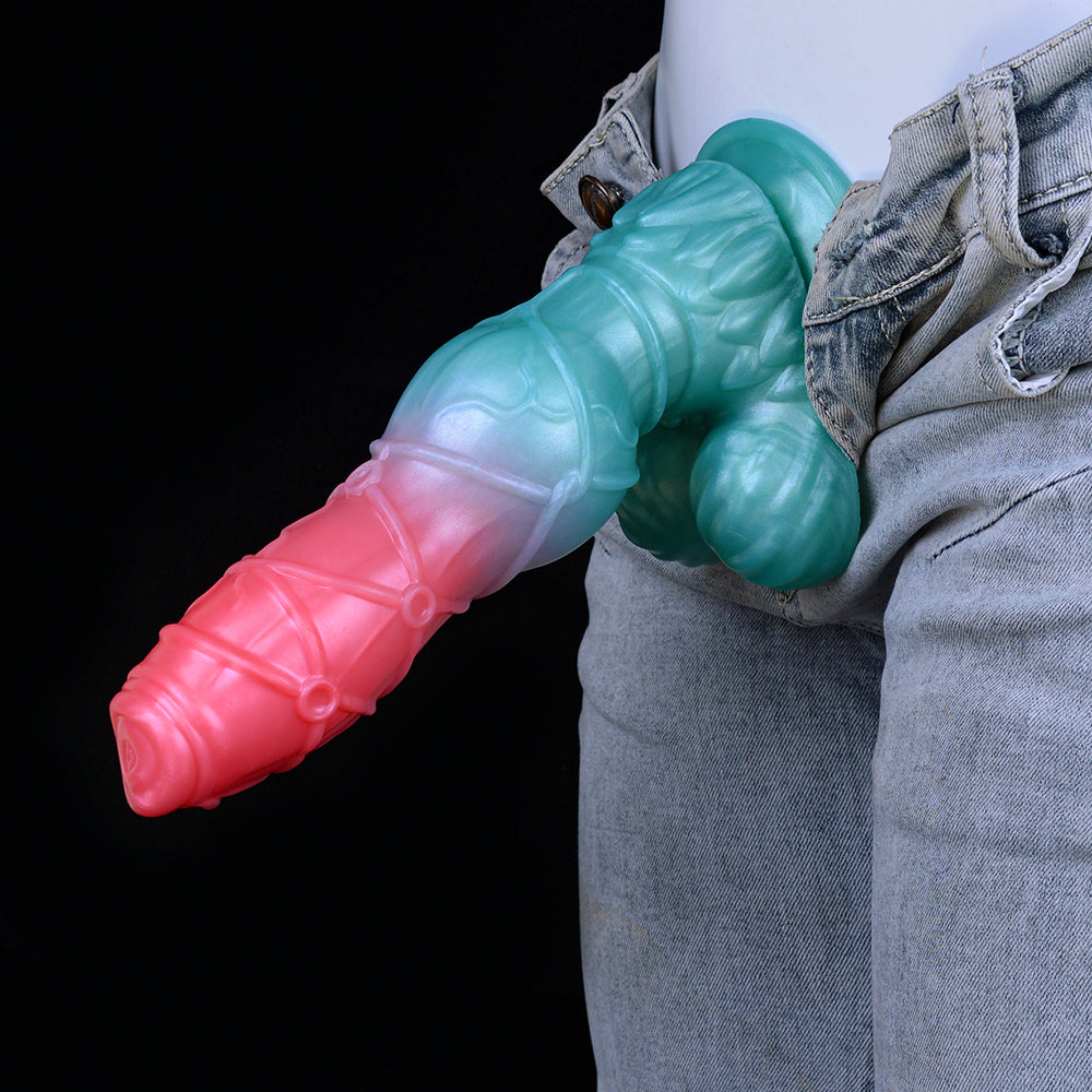9 Inch Silicone Chain Seal Monster Dog Dildo