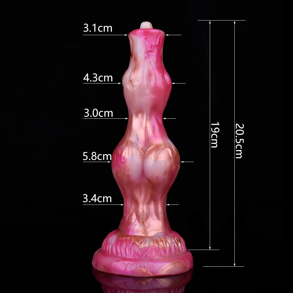 8 Inch Double Knot Vibrating Strap On Dildo