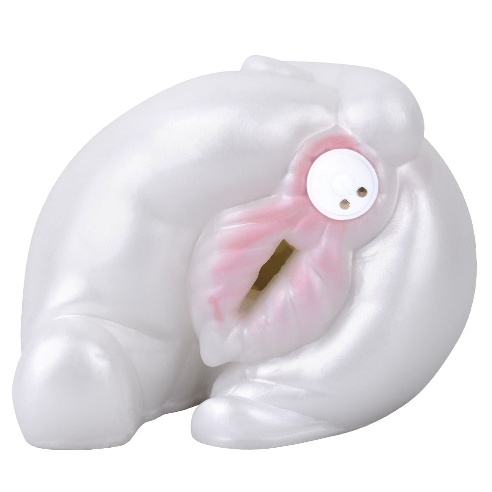 White Pig Silicone Fantasy Vibrating Pocket Pussy